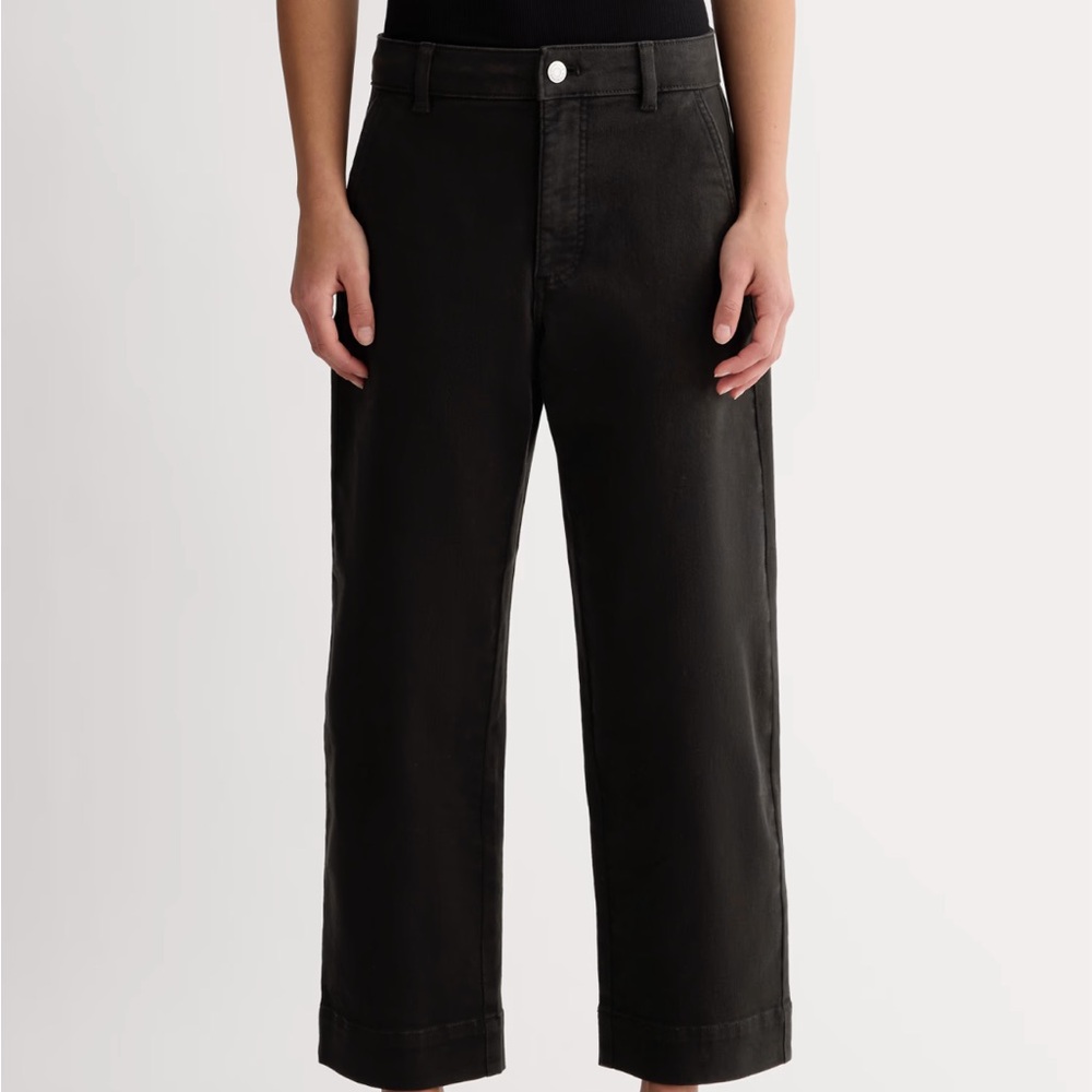Everlane Black Wide-Leg long crop